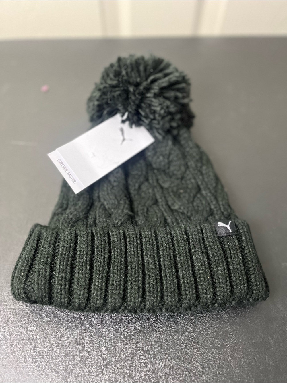 PUMA Black Knit Beanie
